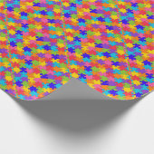 カラフルなジグソーパズルパターン ラッピングペーパー (角)