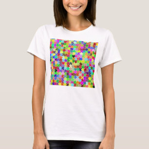 カラフルなジグソーパズルパターン Tシャツ