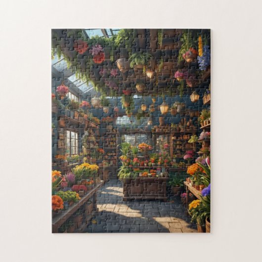 カラフルなジャマイカの花屋の内装 ジグソーパズル (縦)
