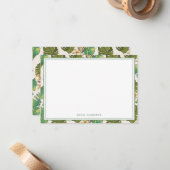 カラフルなジャングルのFonds |の平らなメッセージカード ノートカード (正面/裏面インサイチュ)