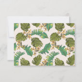 カラフルなジャングルのFonds |の平らなメッセージカード ノートカード (裏面)