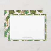 カラフルなジャングルのFonds |の平らなメッセージカード ノートカード (正面/裏面)