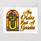 カラフルなジュークボックスが目を引く、1950年代の懐かしの名曲 ポストカード (正面)