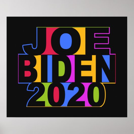 カラフルなジョー・バイデン2020ポスター ポスター (正面)