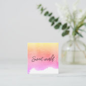 カラフルなスイーツQRコード モダンスクエア バススクエア スクエア名刺 (スタンド正面)