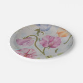 カラフルなスイートピーの紙皿 ペーパープレート (アングル)