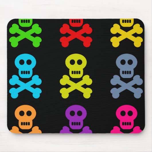 カラフルなスカル マウスパッド (正面)