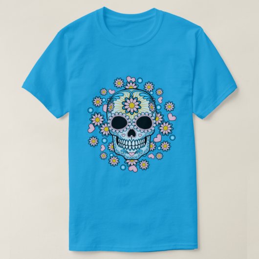 カラフルなスカル Tシャツ (デザイン正面)