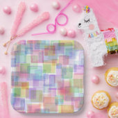 カラフルなスクエアペーパープレート ペーパープレート (パーティー)