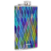 カラフルなスケールパターン　名前付き フラスク (右)