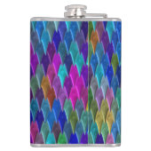 カラフルなスケールパターン　名前付き フラスク (裏面)