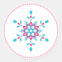 カラフルなスターフラワー スノーフレーク ホリデー