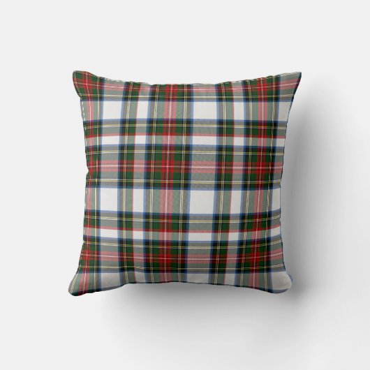 カラフルなステュワートの服のタータンチェック格子縞の枕 クッション (裏面)