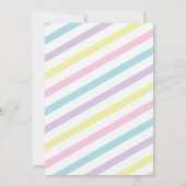 カラフルなストライプと星のベビーシャワー招待状 招待状 (裏面)
