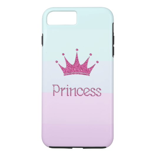 カラフルなストライプと輝きのティアラ　プリンセスにもぴったり Case-Mate iPhoneケース (裏面)