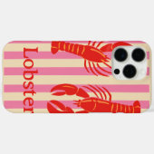 カラフルなストライプに映える鮮やかなロブスター Case-Mate iPhoneケース (裏面 (横))