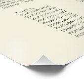 カラフルなストライプのシーティングチャート付きレトロシック ポスター (コーナー)