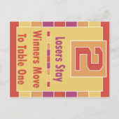 カラフルなストライプのブンコー テーブル カード #2 (裏面)