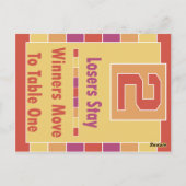 カラフルなストライプのブンコー テーブル カード #2 (裏面)