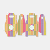 カラフルなストライプのモノグラム名前 フェイバーボックス (折り畳みなし)