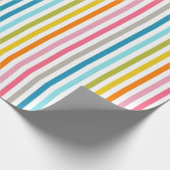 カラフルなストライプの包装紙 ラッピングペーパー (角)