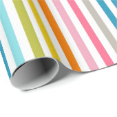 カラフルなストライプの包装紙 ラッピングペーパー (ロールコーナー)
