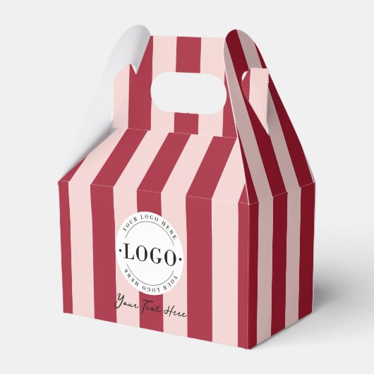 カラフルなストライプ会社のビジネスプロモーションギフト フェイバーボックス (正面サイド)