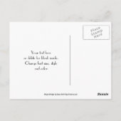 カラフルなストライプ柄の感謝を伝えるポストカード ポストカード (裏面)