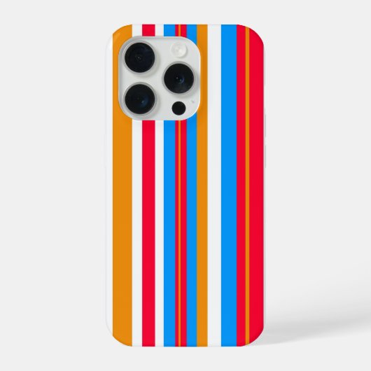 カラフルなストライプ柄 iPhoneケース (裏面)