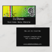 カラフルなスピーカーバンドDJの音楽業界カード 名刺 (正面/裏面)