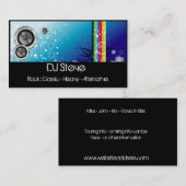 カラフルなスピーカーバンドDJ音楽2つの名刺 名刺 (正面/裏面)