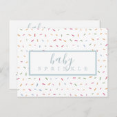 カラフルなスプリンクル ベイビースプリンクル ご招待 インビテーションポストカード (正面/裏面)