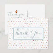 カラフルなスプリンクル ベイビー スプリンクル サンクス ポストカード (正面/裏面)