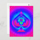 カラフルなスペードのシンボル ポストカード (正面/裏面)