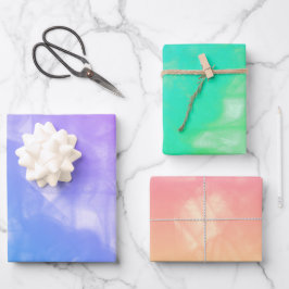 カラフルなスモーキーなぼかしデコパージュ ラッピングペーパーシート