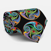 カラフルなスワールが特徴の美しいケルト マンダラ タイ (ロール)