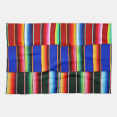 カラフルなセラピのストライプ キッチンタオル (横)