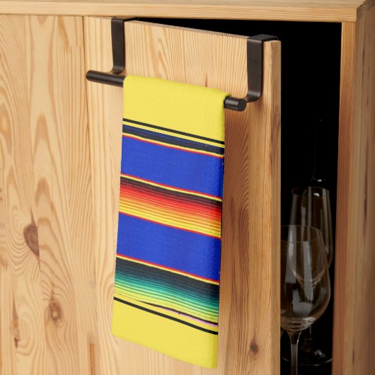 カラフルなセラピのストライプ キッチンタオル (三つ折り)