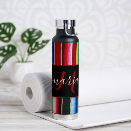 カラフルなセラペのストライプがカスタマイズ可能 ウォーターボトル