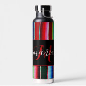 カラフルなセラペのストライプがカスタマイズ可能 ウォーターボトル (左面)