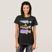 カラフルなゼブラフィッシュの美しさ Tシャツ (正面フル)