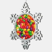 カラフルなゼリー菓子キャンデーのクリスマスのオーナメント スノーフレークピューターオーナメント (右)