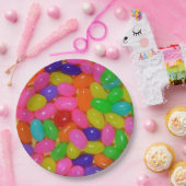 カラフルなゼリー菓子キャンデー ペーパープレート (パーティー)