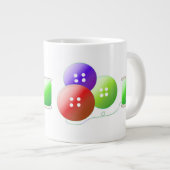 カラフルなソーイング用品 ジャンボコーヒーマグカップ (正面右)
