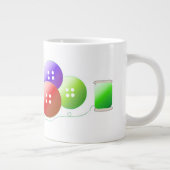 カラフルなソーイング用品 ジャンボコーヒーマグカップ (右)