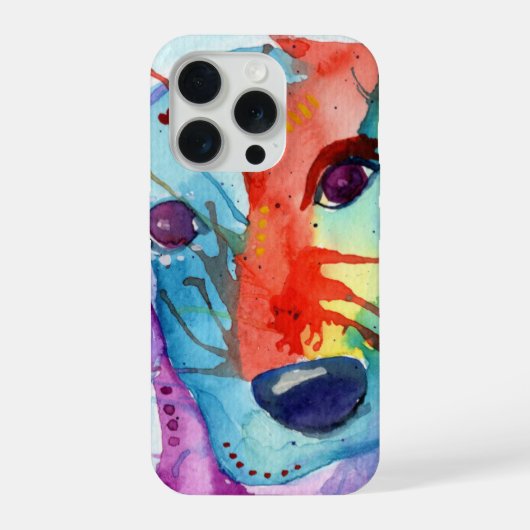 カラフルなソーセージ犬  iPhoneケース (裏面)