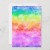 カラフルなタイダイ 誕生日パーティーの招待状 招待状 (裏面)