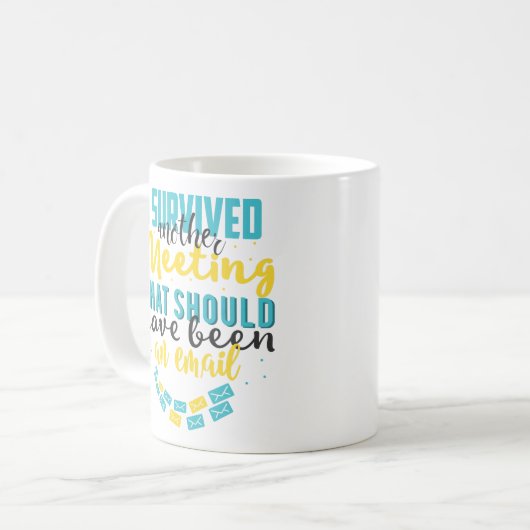 カラフルなタイポグラフィのおもしろいな協力者の会合の引用文 コーヒーマグカップ (正面左)