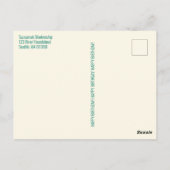 カラフルなタイポグラフィーの誕生日ケーキアイスクリーム ポストカード (裏面)