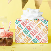 カラフルなタイポグラフィ 誕生日おめでとう